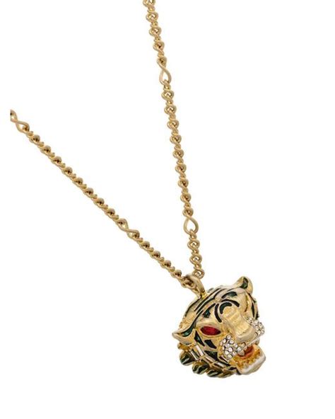 farfetch gucci tiger head|Gucci Tiger Head Necklace .